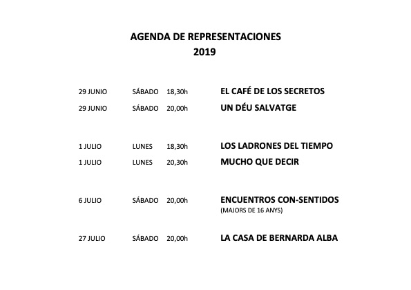 agenda de representaciones (descargable)